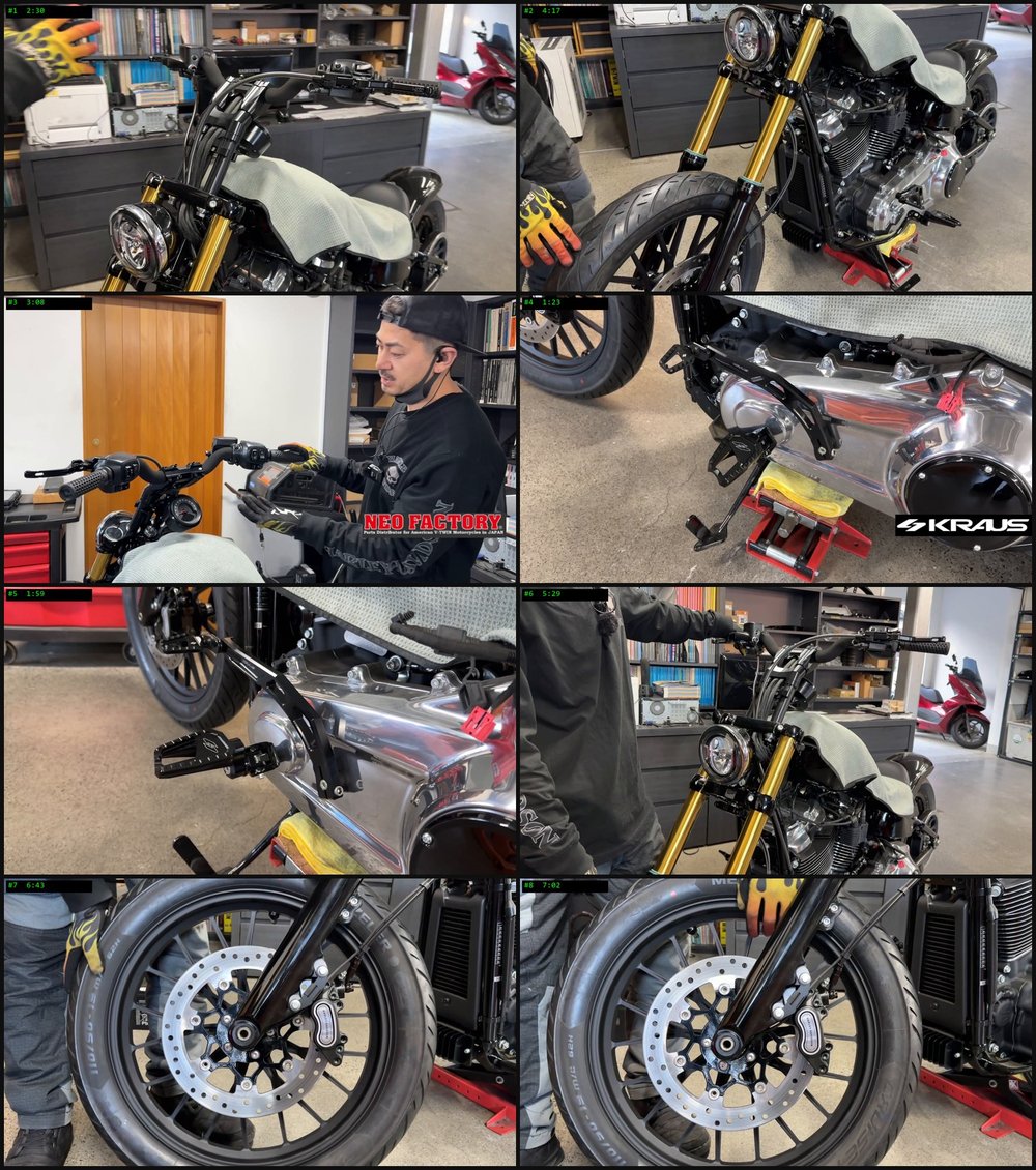 FXBB ストリートボブ フロントカスタム ゴールドフォーク 各部 - ハーレーダビッドソン東久留米