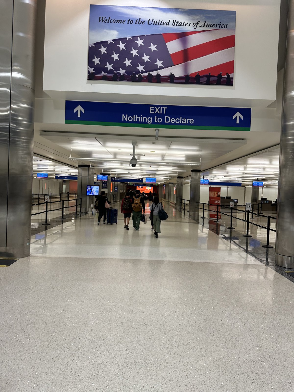ロサンゼルス入国 Welcome to the United States の案内