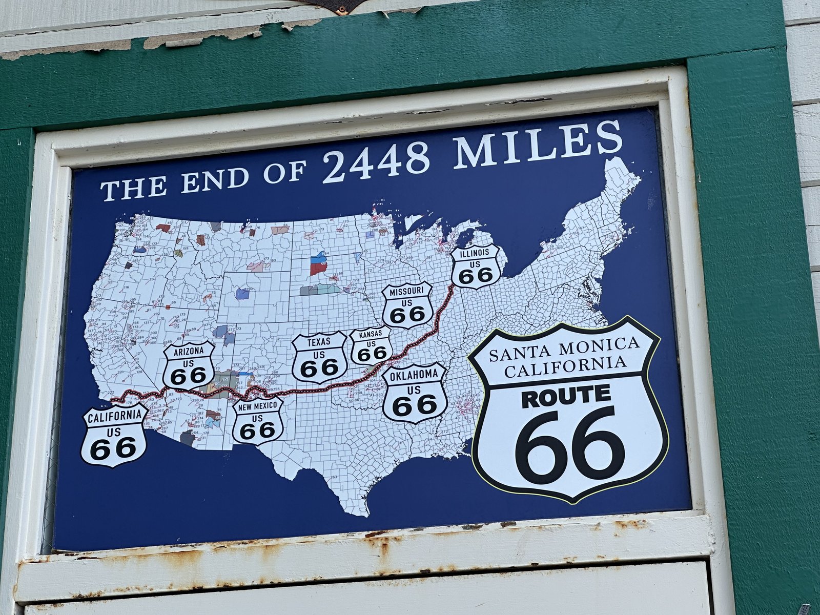 ルート66 THE END OF 2448 MILES のマップ