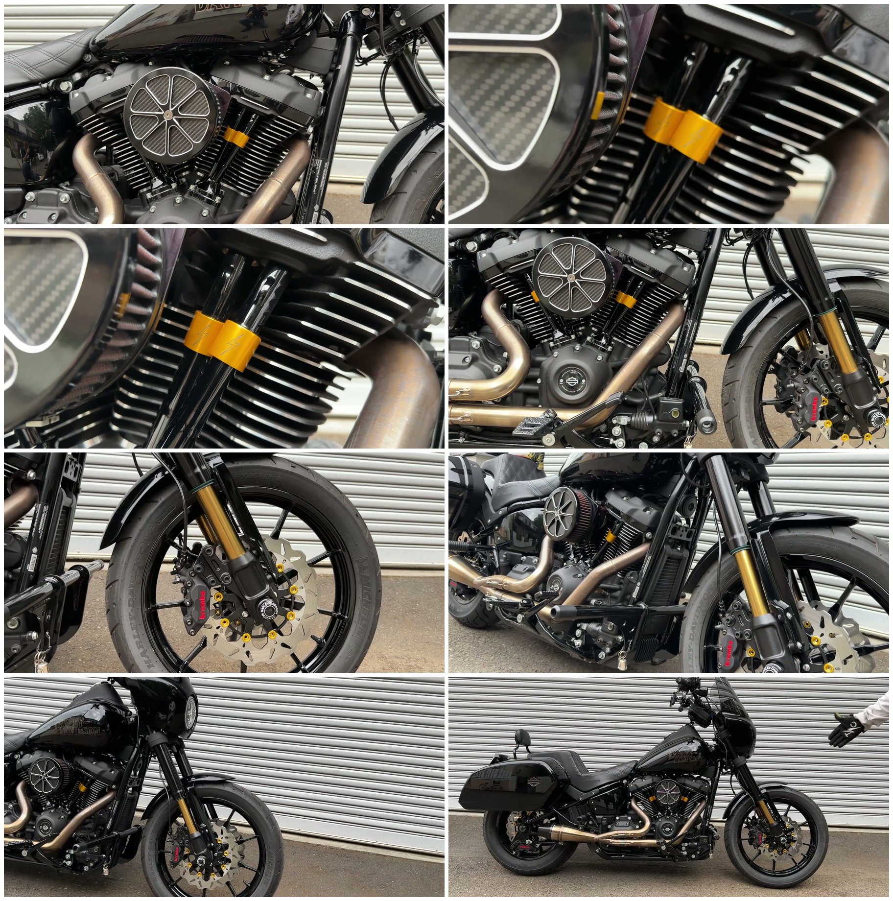 ローライダーS ゴールドパーツと車体全体のディテール - ハーレーダビッドソン東久留米