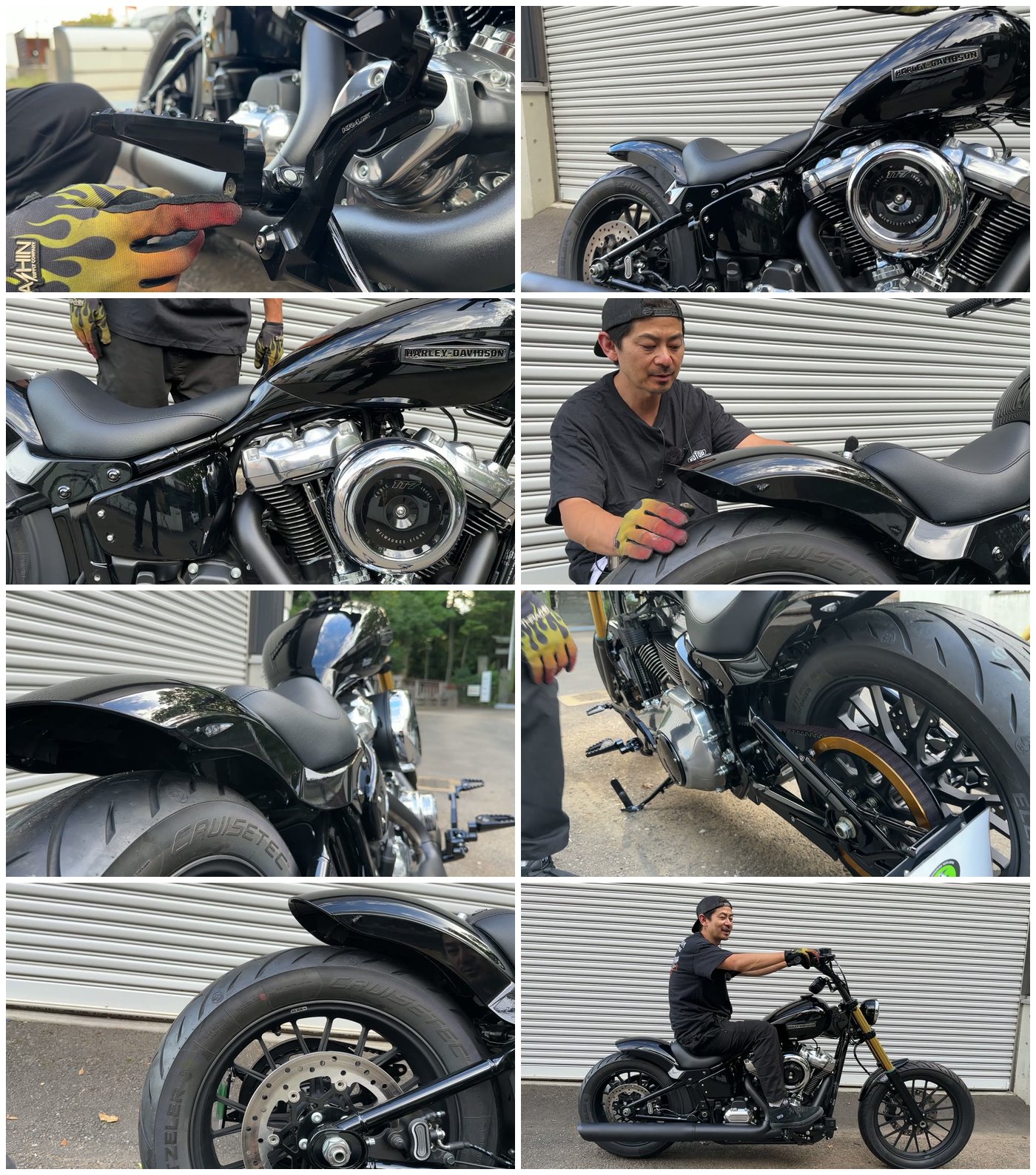 FXBB ストリートボブ デモ車 ステップ・リア周り・足回りカスタム 8カット - ハーレーダビッドソン東久留米